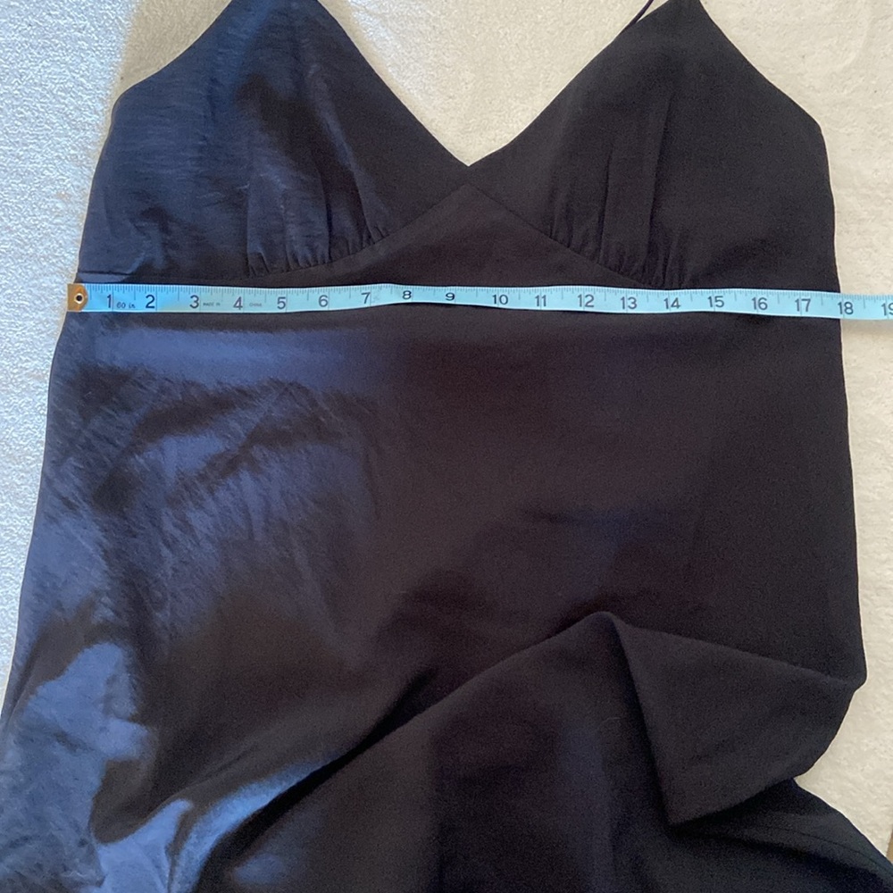 Madewell The Layton Midi Black Slip Midi Dress w/ Spaghetti Straps, Size 14 NWT - Picture 9 of 11